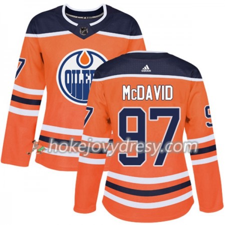 Dámské Hokejový Dres Edmonton Oilers Connor McDavid 97 Adidas 2017-2018 Oranžová Authentic